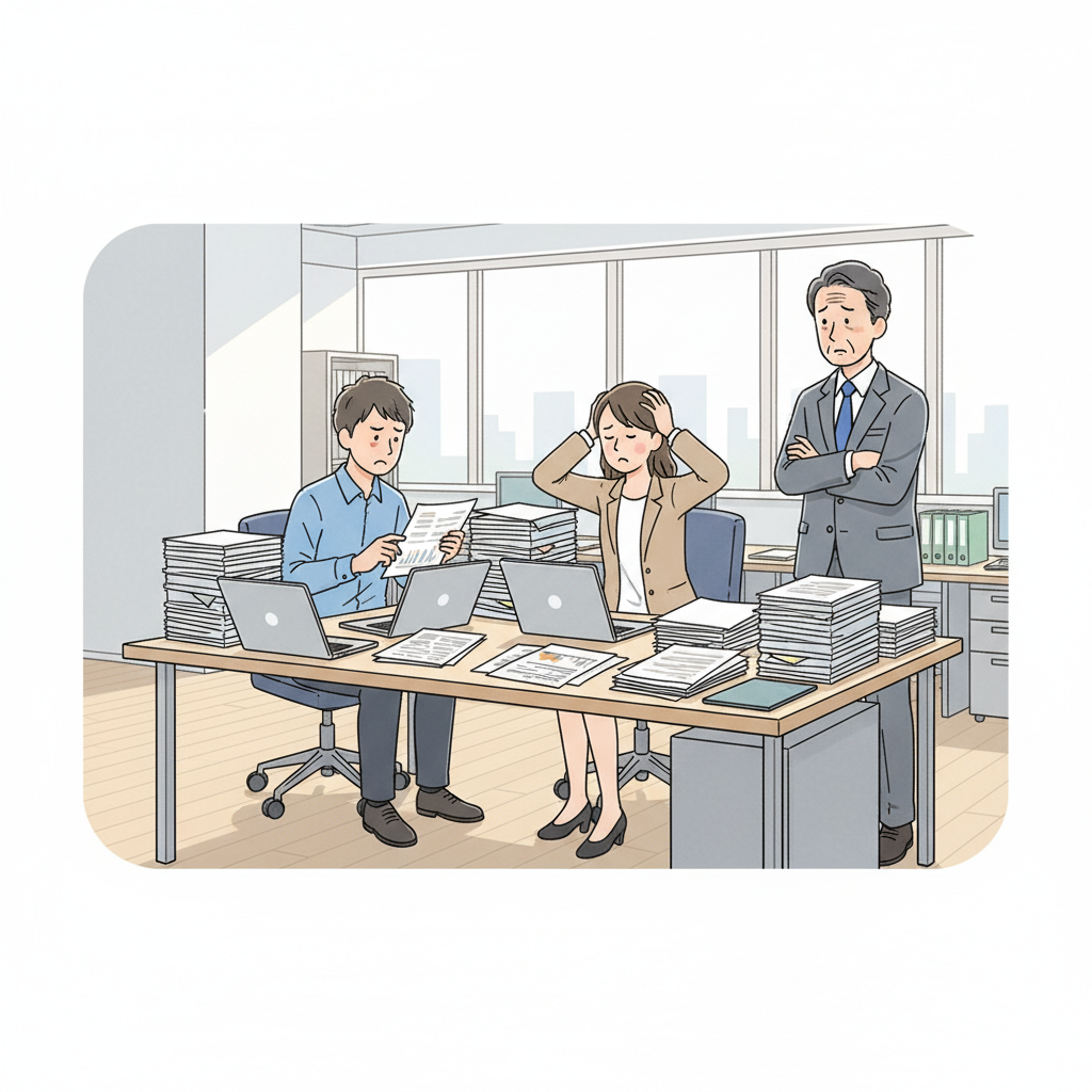 課題シーンのイラスト