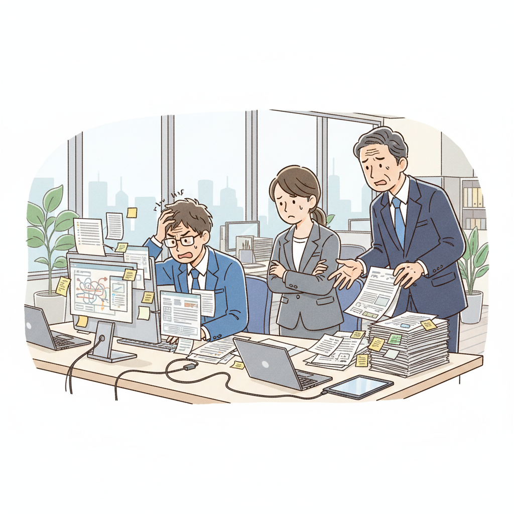 課題シーンのイラスト