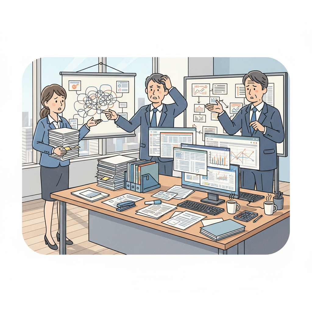 課題シーンのイラスト