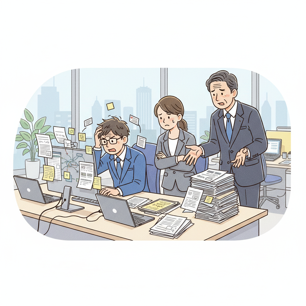 課題シーンのイラスト