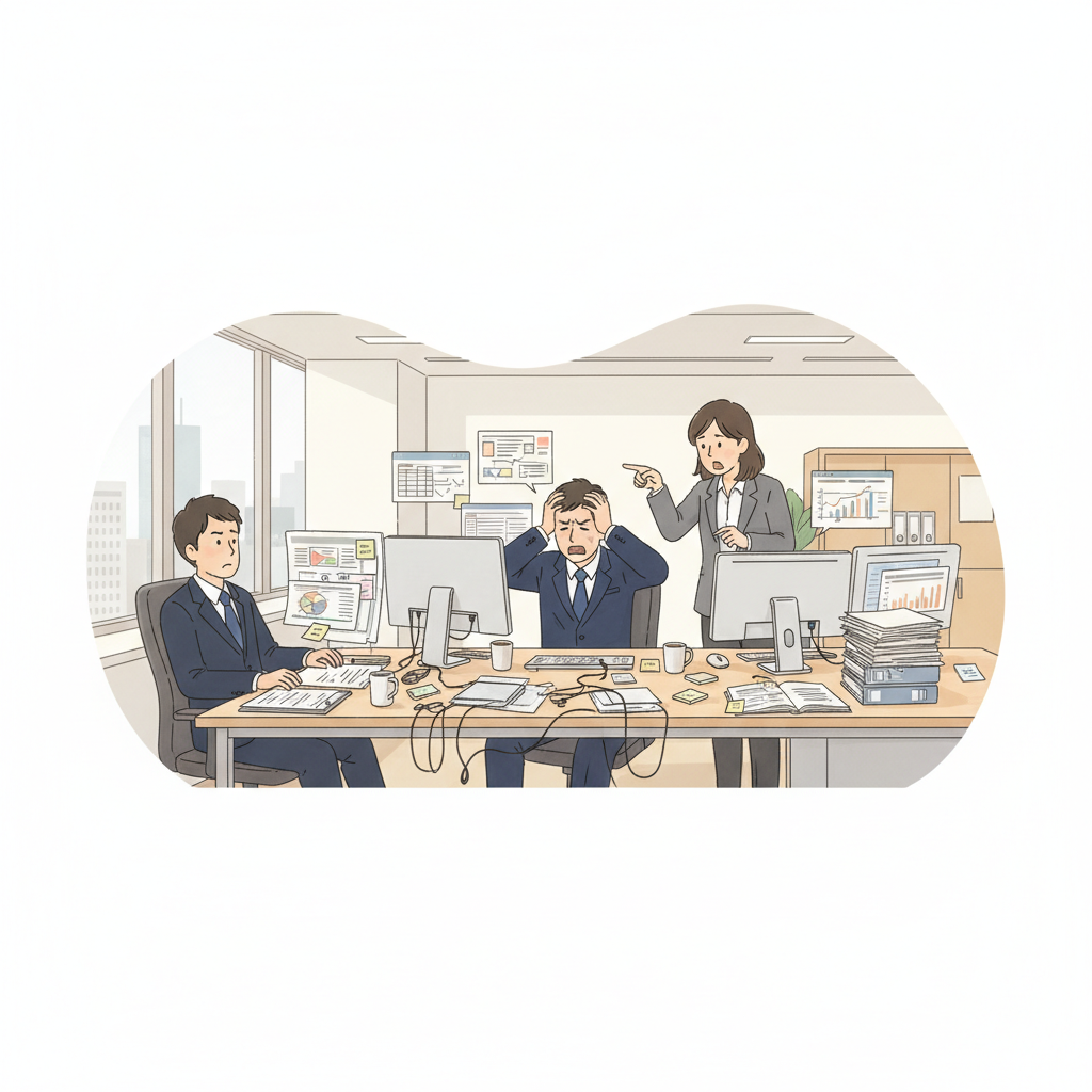 課題シーンのイラスト
