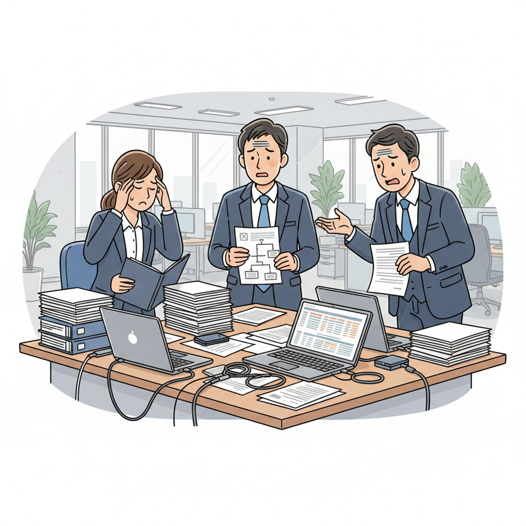 課題シーンのイラスト